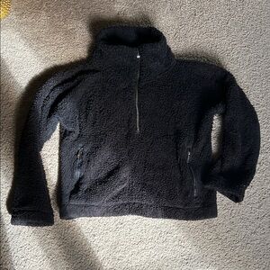 Black Quarter-Zip Pullover